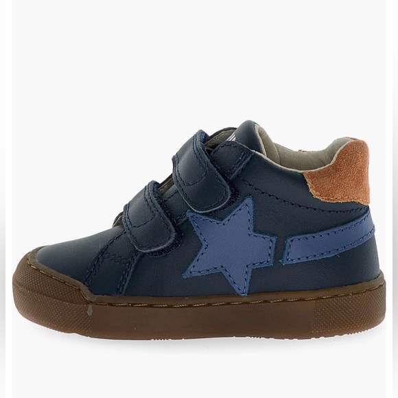 NWT Naturino Singery High Top Sneaker in Navy-Celeste-Copper